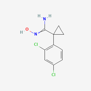 molecular formula C10H10Cl2N2O B13883082 1-(2,4-dichlorophenyl)-N'-hydroxycyclopropane-1-carboximidamide 