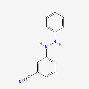 molecular formula C13H11N3 B13883091 3-(2-phenylhydrazinyl)Benzonitrile CAS No. 102536-05-0