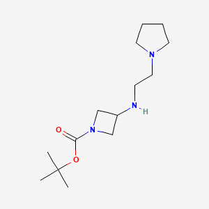 molecular formula C14H27N3O2 B13883098 3-(2-Pyrrolidin-1-ylethylamino)azetidine-1-carboxylic acid tert-butyl ester 