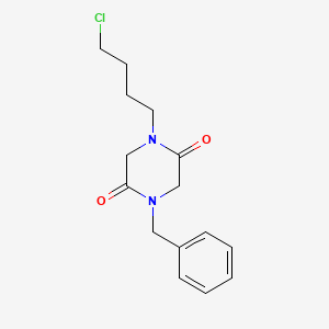 molecular formula C15H19ClN2O2 B13883101 1-Benzyl-4-(4-chlorobutyl)piperazine-2,5-dione 