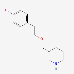 molecular formula C14H20FNO B1388311 3-{[(4-Fluorophenethyl)oxy]methyl}piperidine CAS No. 883537-91-5