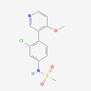 molecular formula C13H13ClN2O3S B13883118 N-(3-Chloro-4-(4-methoxypyridin-3-yl)phenyl)methanesulfonamide 