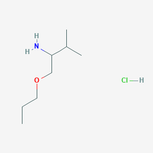 molecular formula C8H20ClNO B1388313 3-Methyl-1-propoxy-2-butanamine hydrochloride CAS No. 1185164-25-3