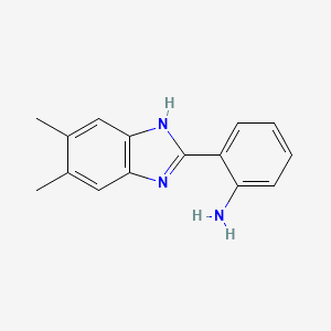 molecular formula C15H15N3 B13883144 2-(2-Aminophenyl)-5,6-di-methylbenzimidazole CAS No. 10173-54-3