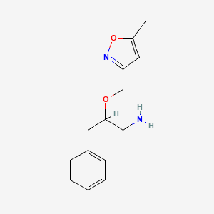 molecular formula C14H18N2O2 B1388315 2-[(5-Methyl-3-isoxazolyl)methoxy]-3-phenyl-1-propanamine CAS No. 883537-05-1