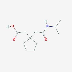 molecular formula C12H21NO3 B13883158 2-[1-[2-Oxo-2-(propan-2-ylamino)ethyl]cyclopentyl]acetic acid 