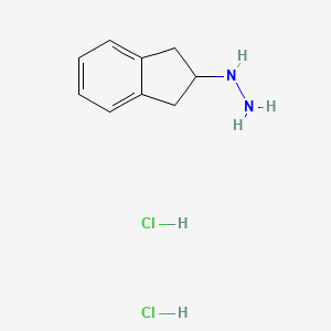 molecular formula C9H14Cl2N2 B1388317 2,3-Dihydro-1h-inden-2-ylhydrazine dihydrochloride CAS No. 1185297-92-0