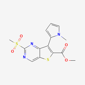 Methyl 7-(1-methylpyrrol-2-yl)-2-methylsulfonylthieno[3,2-d]pyrimidine-6-carboxylate