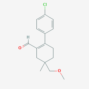 molecular formula C16H19ClO2 B13883187 4'-Chloro-4-(methoxymethyl)-4-methyl-3,4,5,6-tetrahydro-[1,1'-biphenyl]-2-carbaldehyde 