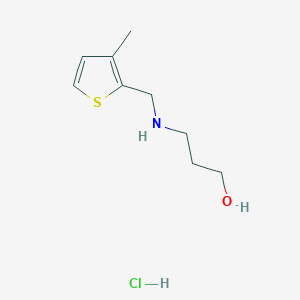 molecular formula C9H16ClNOS B1388319 3-[(3-Methyl-thiophen-2-ylmethyl)-amino]-propan-1-OL hydrochloride CAS No. 1185303-51-8