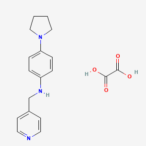 molecular formula C18H21N3O4 B1388320 Pyridin-4-ylmethyl-(4-pyrrolidin-1-YL-phenyl)-amine oxalate CAS No. 1185303-59-6