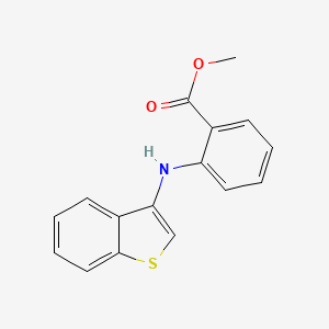 molecular formula C16H13NO2S B13883200 Methyl 2-(1-benzothiophen-3-ylamino)benzoate 