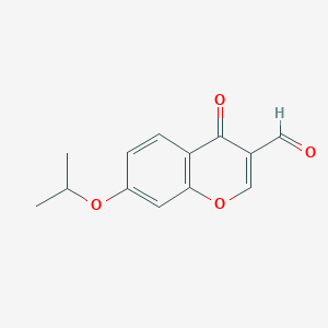 molecular formula C13H12O4 B13883204 4-Oxo-7-propan-2-yloxychromene-3-carbaldehyde 