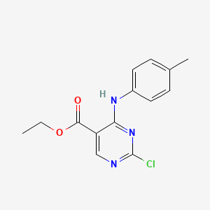 molecular formula C14H14ClN3O2 B13883218 Ethyl 2-chloro-4-(4-methylanilino)pyrimidine-5-carboxylate 