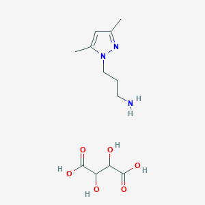 molecular formula C12H21N3O6 B1388322 3-(3,5-Dimethyl-pyrazol-1-yl)-propylamine tartrate CAS No. 898272-44-1