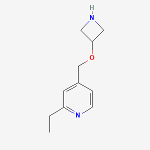 molecular formula C11H16N2O B13883226 4-(Azetidin-3-yloxymethyl)-2-ethylpyridine 