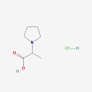 molecular formula C7H14ClNO2 B1388324 2-Pyrrolidin-1-yl-propionic acid hydrochloride CAS No. 1100203-58-4