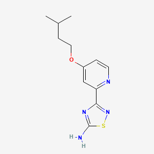 3-(4-(Isopentyloxy)pyridin-2-yl)-1,2,4-thiadiazol-5-amine