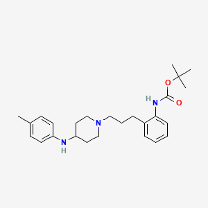 tert-butyl N-[2-[3-[4-(4-methylanilino)piperidin-1-yl]propyl]phenyl]carbamate