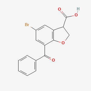 7-Benzoyl-5-bromo-2,3-dihydro-1-benzofuran-3-carboxylic acid