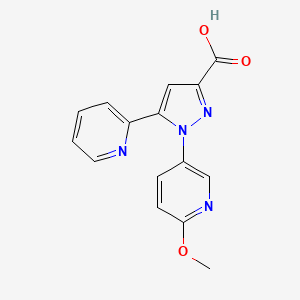 1-(6-Methoxy-3-pyridyl)-5-(2-pyridyl)-1H-pyrazole-3-carboxylic acid