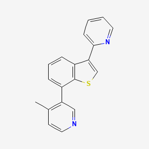 4-Methyl-3-(3-pyridin-2-yl-1-benzothiophen-7-yl)pyridine