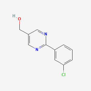 molecular formula C11H9ClN2O B13883397 [2-(3-Chlorophenyl)pyrimidin-5-yl]methanol 