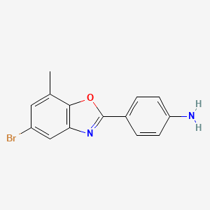 4-(5-Bromo-7-methyl-1,3-benzoxazol-2-yl)aniline