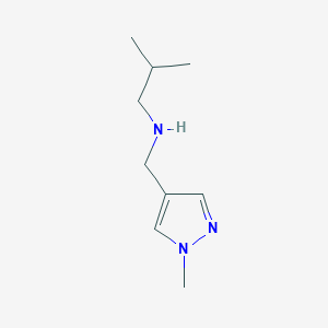 B1388346 2-Methyl-N-[(1-methyl-1H-pyrazol-4-YL)methyl]propan-1-amine CAS No. 1015845-80-3