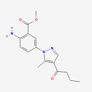 Methyl 2-amino-5-(4-butanoyl-5-methylpyrazol-1-yl)benzoate