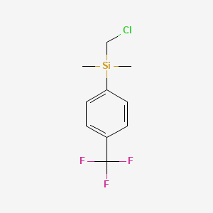 molecular formula C10H12ClF3Si B13883662 Benzene, 1-[(chloromethyl)dimethylsilyl]-4-(trifluoromethyl)- 