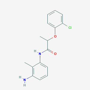 molecular formula C16H17ClN2O2 B1388372 N-(3-Amino-2-methylphenyl)-2-(2-chlorophenoxy)-propanamide CAS No. 1020056-24-9