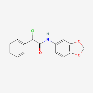 molecular formula C15H12ClNO3 B1388373 N-1,3-Benzodioxol-5-yl-2-chloro-2-phenylacetamide CAS No. 1094448-00-6