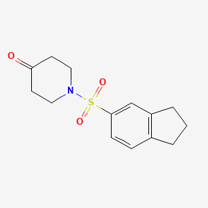 molecular formula C14H17NO3S B1388375 1-(2,3-dihydro-1H-inden-5-ylsulfonyl)piperidin-4-one CAS No. 1152584-61-6