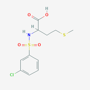 molecular formula C11H14ClNO4S2 B1388377 ((3-Chlorophenyl)sulfonyl)methionine CAS No. 1262964-13-5