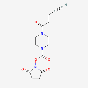 (2,5-Dioxopyrrolidin-1-yl) 4-pent-4-ynoylpiperazine-1-carboxylate