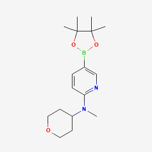 N-methyl-N-(tetrahydro-2H-pyran-4-yl)-5-(4,4,5,5-tetramethyl-1,3,2-dioxaborolan-2-yl)pyridin-2-amine