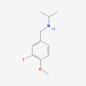 molecular formula C11H16FNO B1388379 [(3-Fluoro-4-methoxyphenyl)methyl](propan-2-yl)amine CAS No. 1094423-99-0