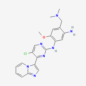 1-N-(5-chloro-4-imidazo[1,2-a]pyridin-3-ylpyrimidin-2-yl)-4-[(dimethylamino)methyl]-6-methoxybenzene-1,3-diamine