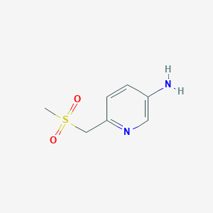 molecular formula C7H10N2O2S B13883793 6-(Methylsulfonylmethyl)pyridin-3-amine 