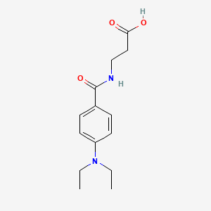 molecular formula C14H20N2O3 B1388381 3-{[4-(Diethylamino)benzoyl]amino}propanoic acid CAS No. 1094490-55-7