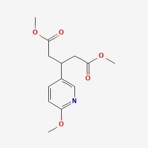 Dimethyl 3-(6-methoxypyridin-3-yl)pentanedioate