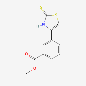 molecular formula C11H9NO2S2 B13883837 Methyl 3-(2-sulfanylidene-2,3-dihydro-1,3-thiazol-4-yl)benzoate CAS No. 177328-28-8