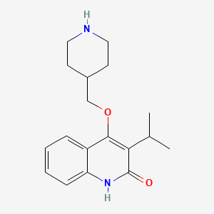 4-(piperidin-4-ylmethoxy)-3-propan-2-yl-1H-quinolin-2-one