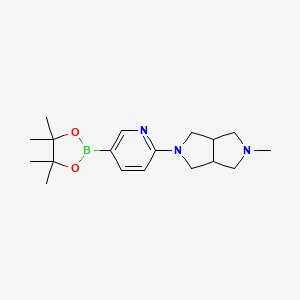 2-Methyl-5-[5-(4,4,5,5-tetramethyl-1,3,2-dioxaborolan-2-yl)pyridin-2-yl]-1,3,3a,4,6,6a-hexahydropyrrolo[3,4-c]pyrrole