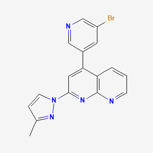 4-(5-Bromopyridin-3-yl)-2-(3-methylpyrazol-1-yl)-1,8-naphthyridine