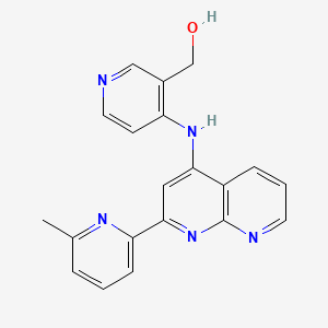 molecular formula C20H17N5O B13883868 [4-[[2-(6-Methylpyridin-2-yl)-1,8-naphthyridin-4-yl]amino]pyridin-3-yl]methanol 