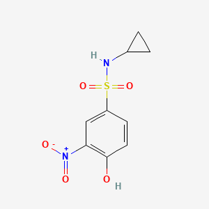 molecular formula C9H10N2O5S B1388390 N-环丙基-4-羟基-3-硝基苯磺酰胺 CAS No. 1094401-65-6