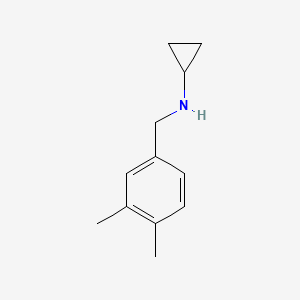 molecular formula C12H17N B1388391 N-[(3,4-dimethylphenyl)methyl]cyclopropanamine CAS No. 936023-14-2