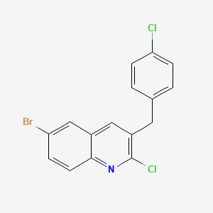 6-Bromo-2-chloro-3-[(4-chlorophenyl)methyl]quinoline